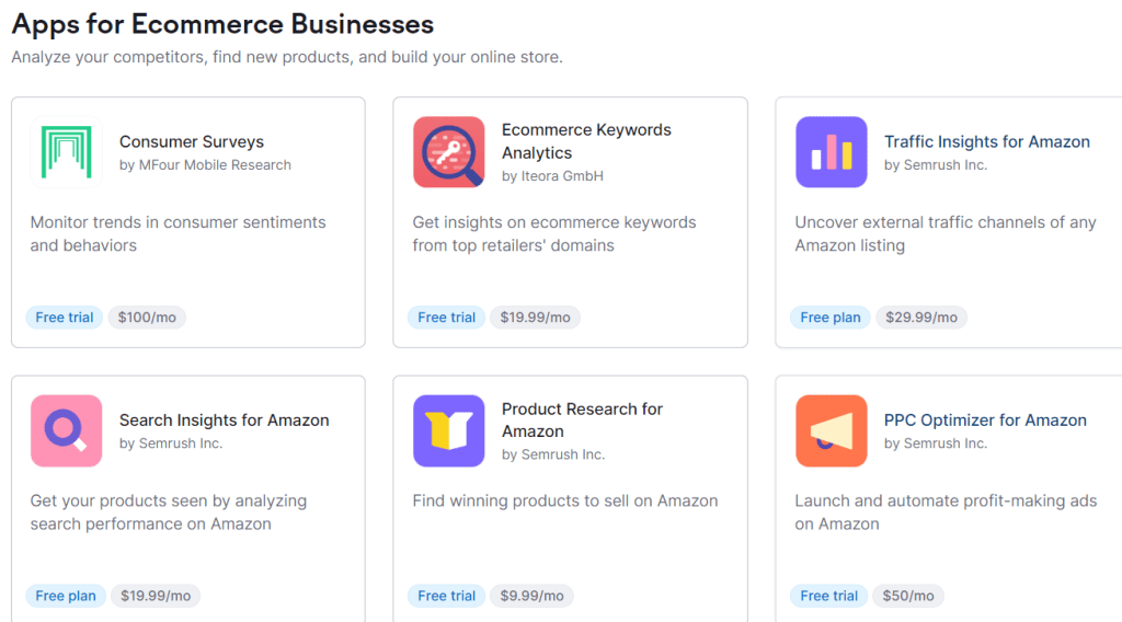 Apps for ecommerce business
